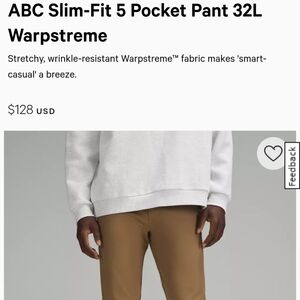 ABC Slim-Fit 5 Pocket Pant 32L